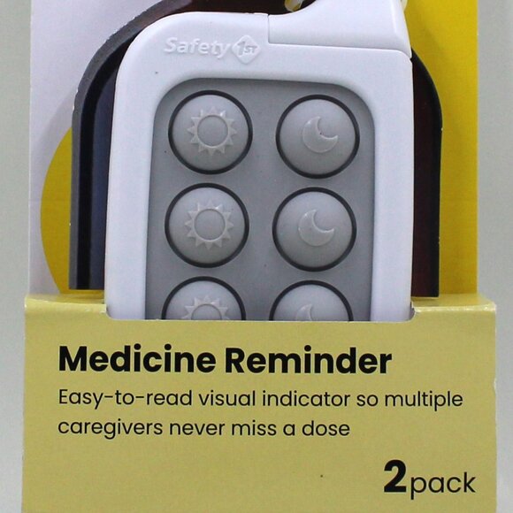 Safety 1st Gray and White 2-Pack Medicine Reminder - Picture 4 of 6
